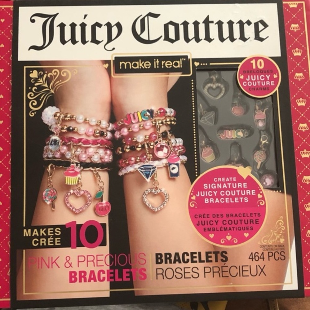 Juicy Couture 464 piece Pink & Precious Make It Real charm bracelet‎ kit set new